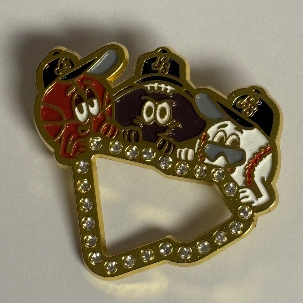 Sports New Era Frame Hat Pin Fitted Hats Pins Baseball Football Basketball Gold